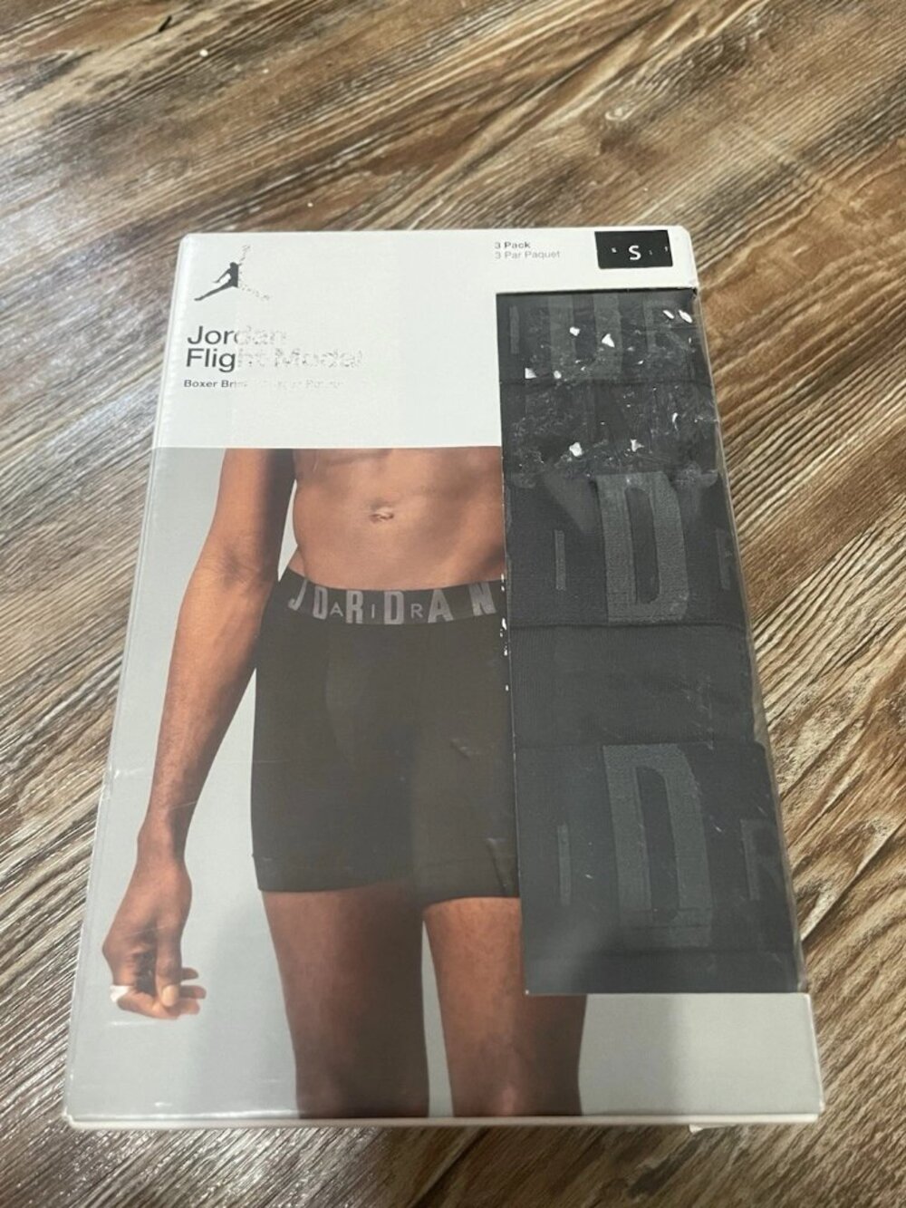 NEW Nike Jordan Flight Modal JM0621-023 Stretch Boxer Briefs 3 Pack Mens S Black